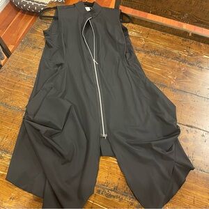 Joseph Ribkoff Black Sleeveless Dress with Full Silver Zipper (preowned) Size 14